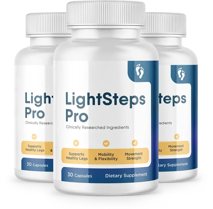 LightSteps Pro supplement bottle for swollen legs and fluid retention relief